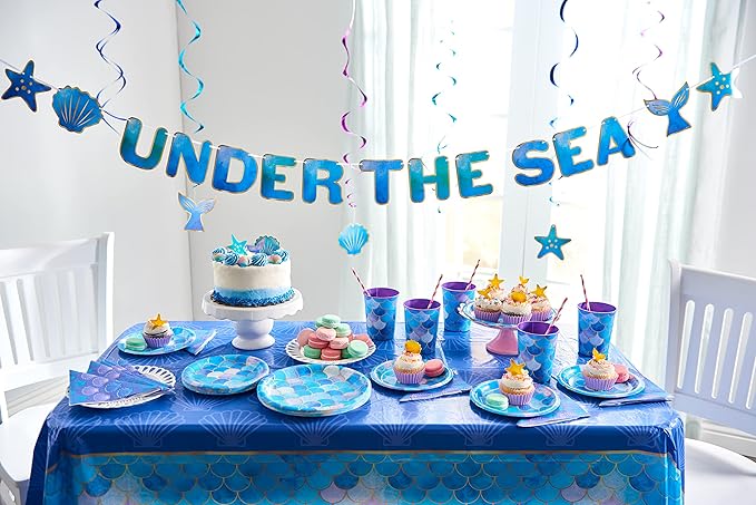 American Greetings Mermaid Party Supplies, Dessert Plates (36-Count)