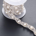 jerler 2 yards pearl rhinestone trim, inlaid pearl, main product view