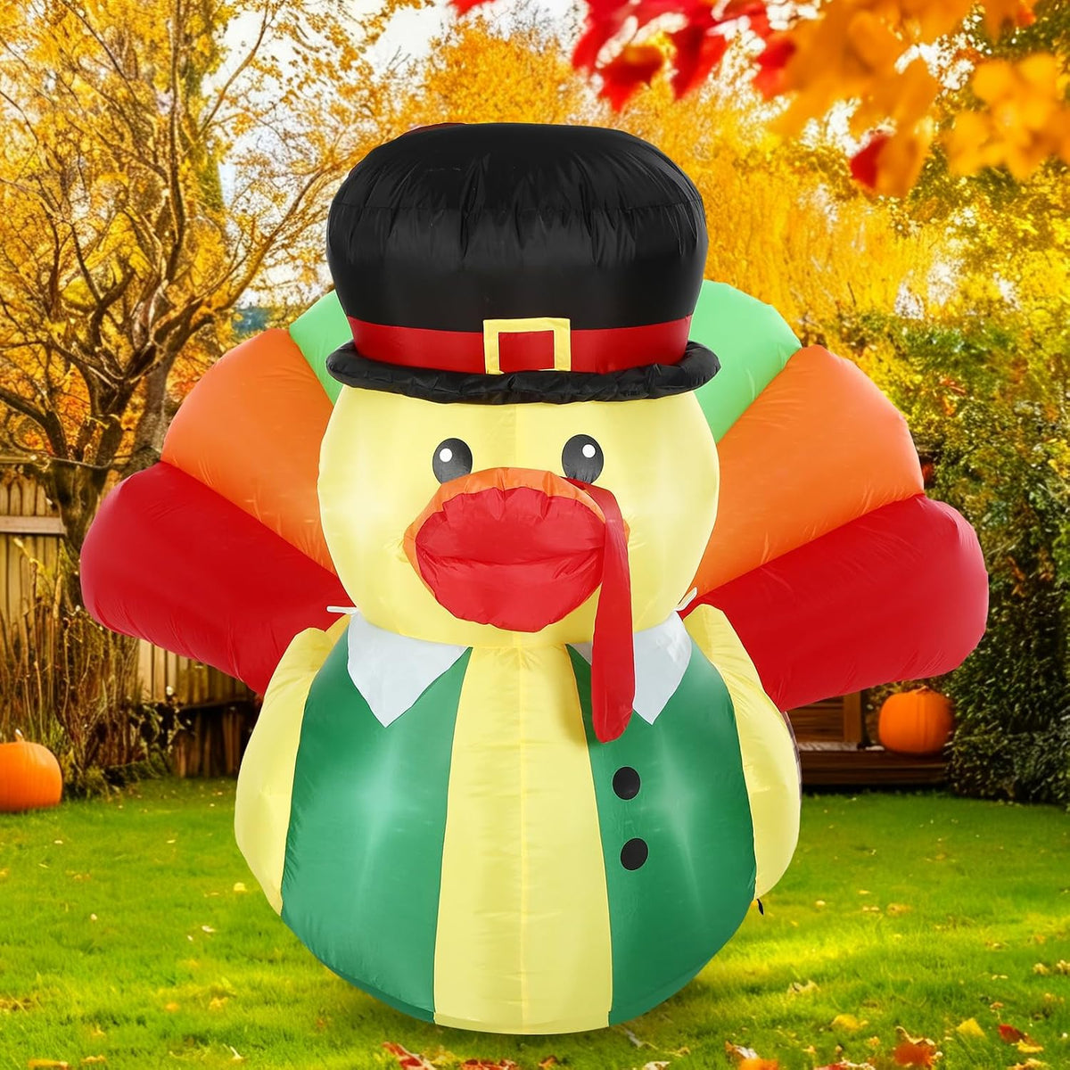 leyndo 5ft fall inflatable outdoor thanksgiving blow up, main product view