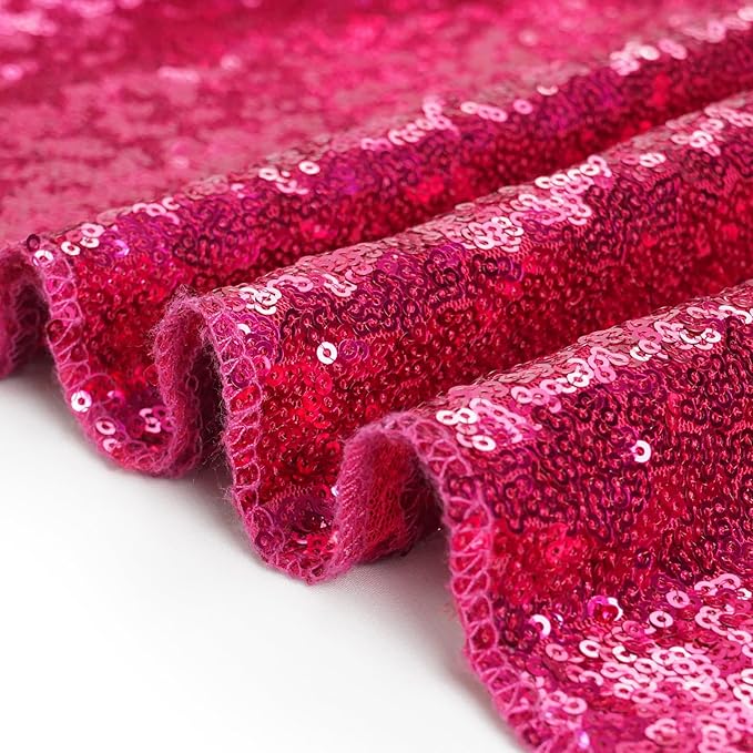 Eternal Beauty Hot Pink Sequin Backdrop, 10x10 Ft Glitter Background Curtains for Shimmer Photography Party Wedding Birthday Back Drop Decor