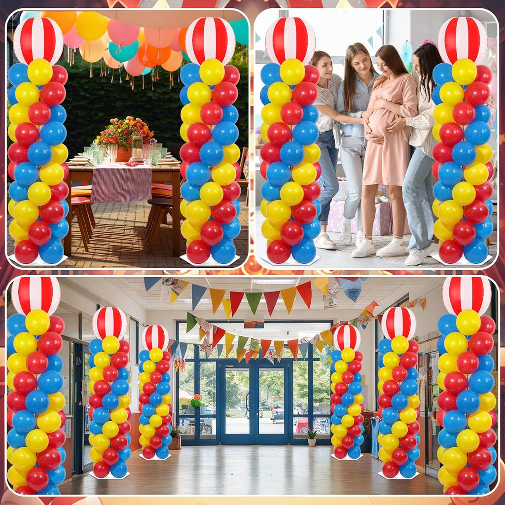 2 sets carnival circus balloon column stand kit, package contents