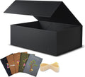 boxhome 5 pack large black gift boxes, magnetic, main product view