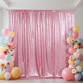 SquarePie Sequin Backdrop Curtain Not See Through Thick Glitter Background for Party 6FT x 6FT Fuchsia Pink