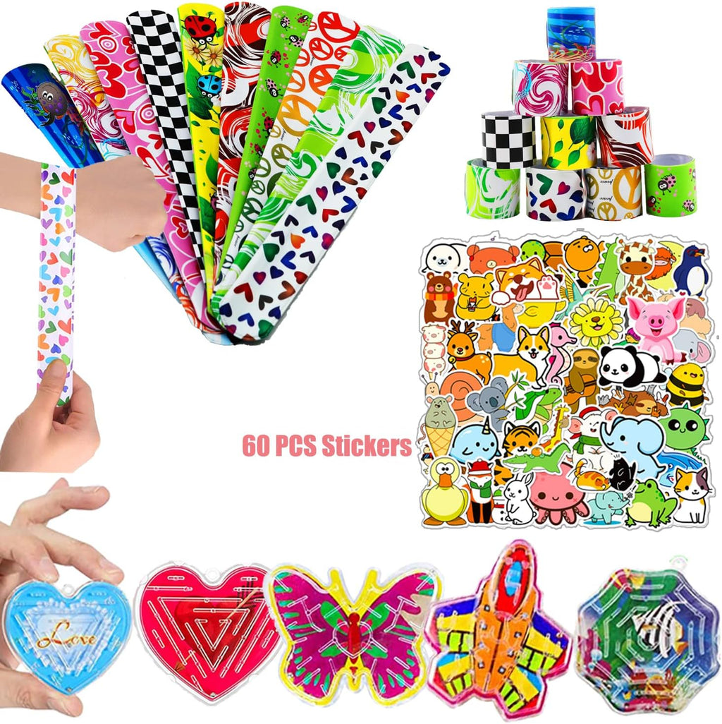 128 Pcs Party Favors for Kids 4-8-12, Fidget Toys, Pinata Stuffers, Treasure Chest Box Toys for Classroom, Goodie Bag Stuffers, Carnival Prize Box Toy for Boys Girls, Easter Egg Filler Gifts Bulk Toys
