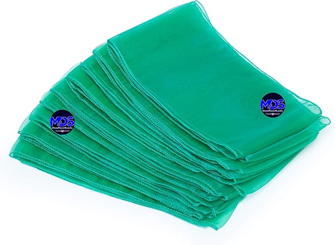 MDS Pack of 125 PCS Organza Chair Sashes Wider Dining Chair Bows Ribbon Tie Back for Wedding Party Birthday Bridal Shower Reception Event Banquet Home Chair Cover Decoration - Green