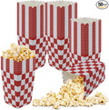 50 Pcs Popcorn Boxes Mini Paper Popcorn Box Cardboard Popcorn Container for Party Disposable Snack Candy Popcorn Bags Popcorn Holder for Movie Nights Birthday Wedding (Red Checkered)