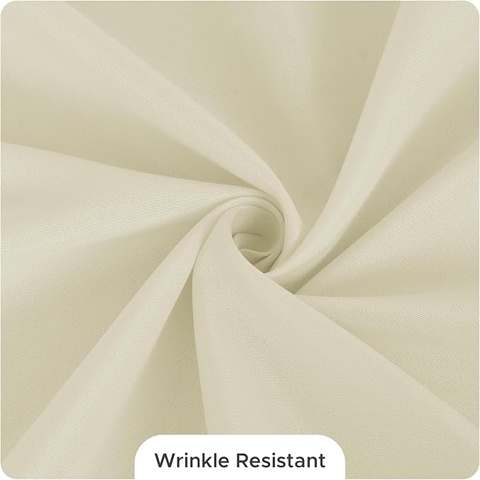 Fitable 8 Pack Rectangle Tablecloths: Stain Resistant Wrinkle Free Fabric Table Clothes, Washable Reusable Polyester Table Covers for Wedding Party Birthday Banquet Reception(Ivory, 60x102 Inch)