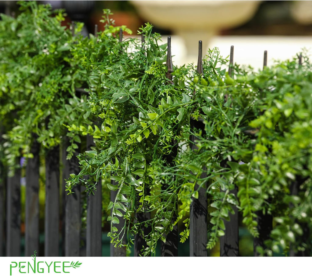 artificial greenery garland 6 pack, 5.57ft, for hanging shown in use