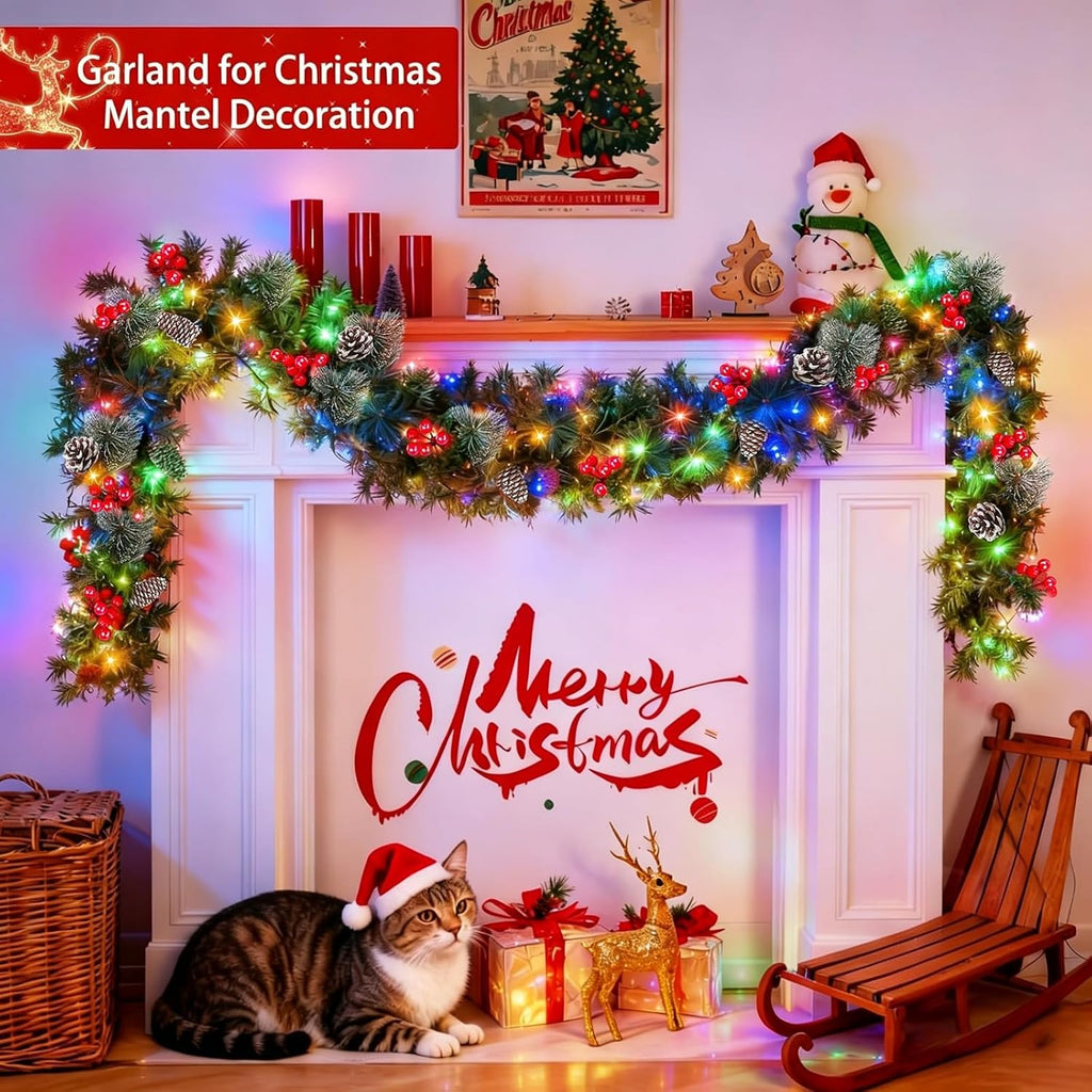 timer - 9ft by 10 inch prelit christmas, side view