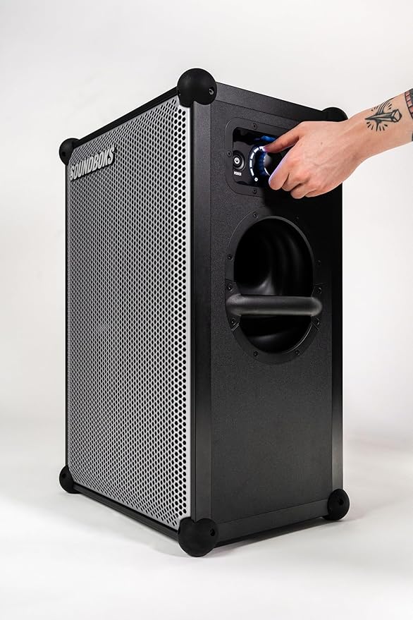 SOUNDBOKS 4 – Bluetooth Performance Speaker – USB-C Charging Battery – Loudest Party Speaker with 40 Hours of Battery – Wireless and Portable Speaker - Designed in Denmark – 126dB (Metallic Gray)