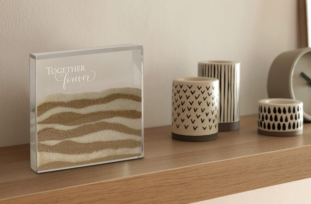 Lillian Rose W Acrylic Together Forever Unity Ceremony Set with 2 Containers of Colored Sand, 1.25", Clear (US852 TO)