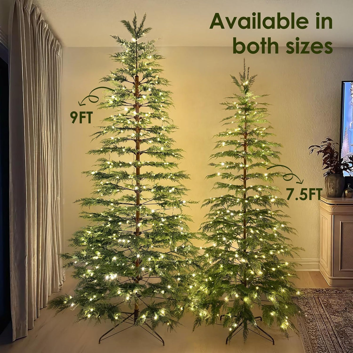 christmas decorations - 7.5 ft pre-lit twinkle christmas shown in use