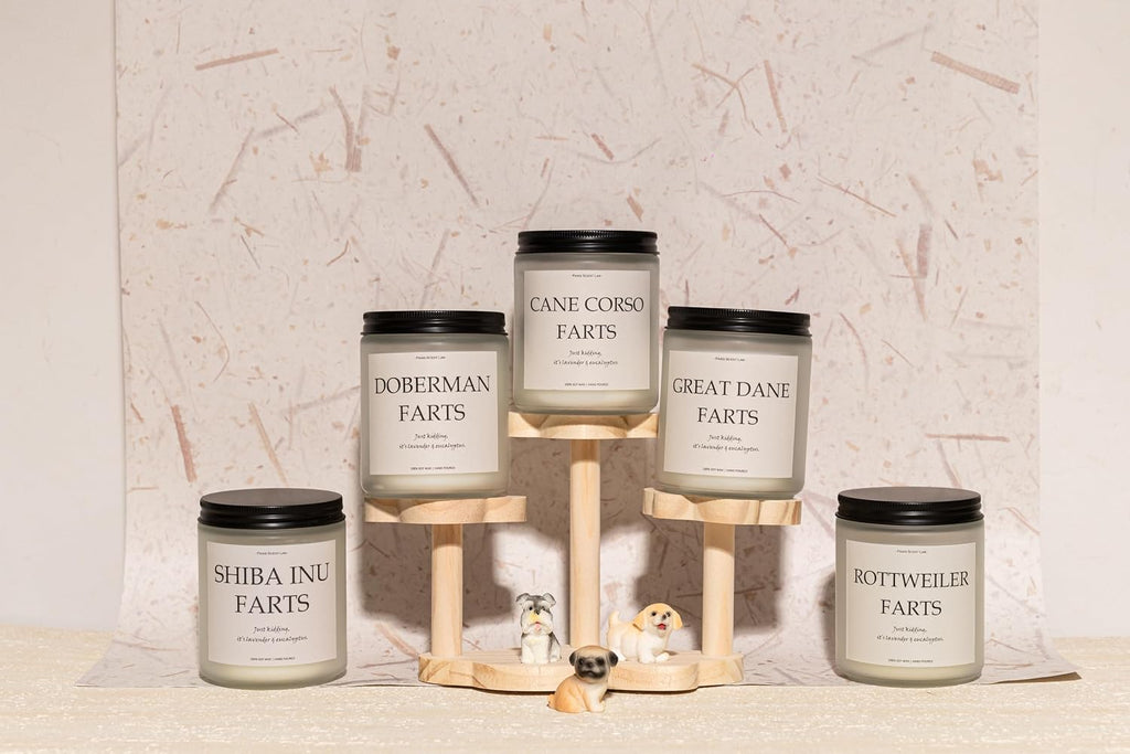 Great Dane Gifts, Great Dane Decor, Dog Farts Candle, Dog Mom Gifts for Women - Lavender & Eucalyptus, Crafted by Natural Soy Wax & Natural Essential Oils, 7OZ