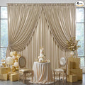 20x10 ft Gliiter Champagne Backdrop Curtain for Parties, Wrinkle Free Thick Fuchsia Sequin Backdrop, 4 Panels 5x10ft Shimmer Photo Backdrop Drapes for Wedding Birthday Photography Background