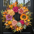 24 inch artificial fall wreaths for front door, main product view