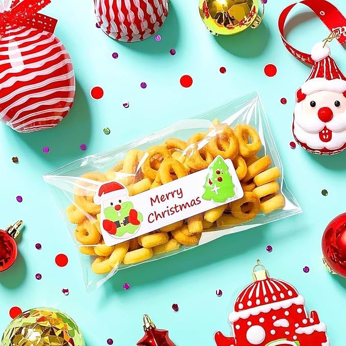 PigPotParty 4"x9" Cellophane Cookie Bags Self Sealing, 200 Pcs Clear Plastic Treat Individual Cookie Bags with seal, Perfect for Goodies, Party Favors, Snacks, Gift Wrapping