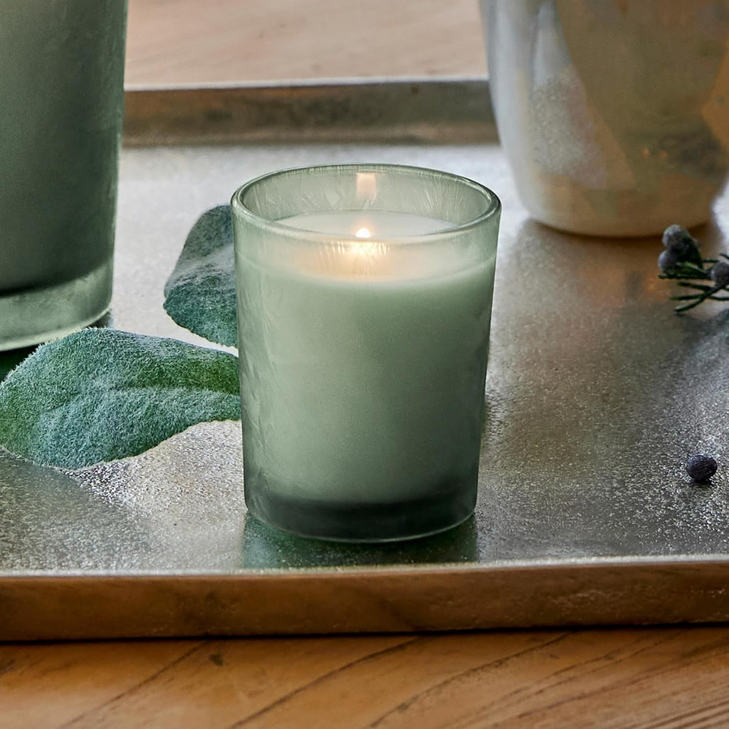 Thymes Scented Candles for Home Decor - Luxury Home Fragrance Gifts for Women & Men - Winter Candles with Crisp Notes of Sage, Eucalyptus, & Cypress Needles - Sage-Green (Highland Frost, 2 oz)