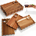 silifine 6 pcs wine appetizer plates with wine, main product view