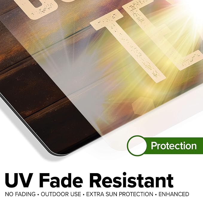 Custom Sign, Custom Street Sign, 11 Font Colors, 13 Font Styles, 4 Hole Options, 22 Sizes, 10x14 Inches, Rust Free DiBound, Fade Resistant, Made in USA by My Sign Center (Vintage Wood)