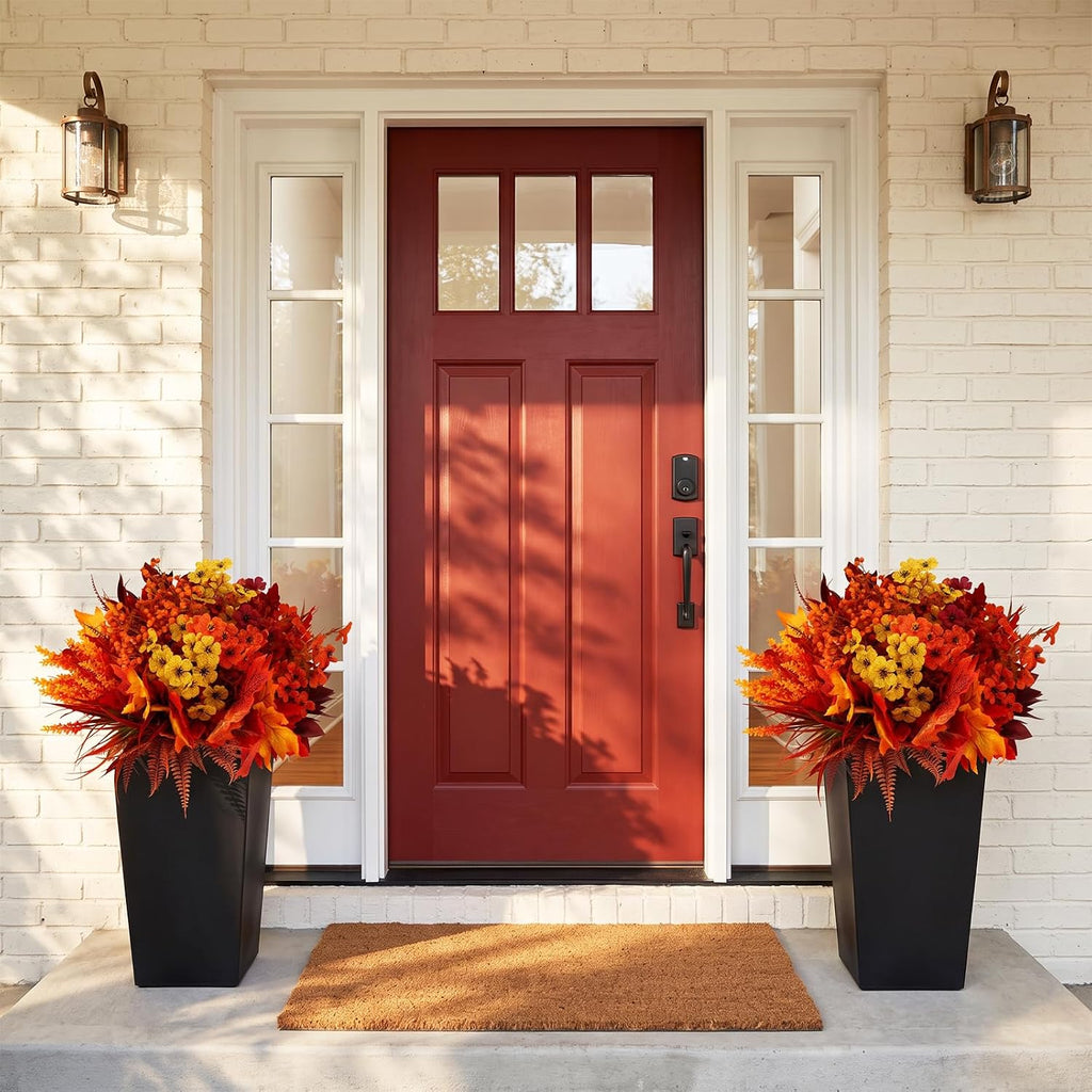 cewor fake fall flowers for outdoor uv resistant, side view