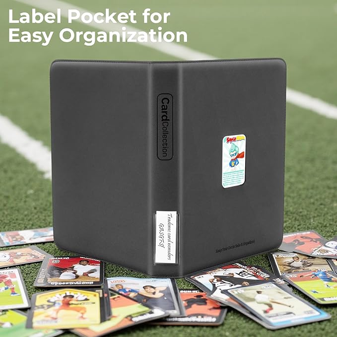 Premium ZiP Trading Cards Binder 9 Pockets, 936 Cards, Large Cards Book Album with Front Window & Lable Pocket, Card Collection Folder for TCG, MTG, Baseball, Football, Soccer and Games Cards