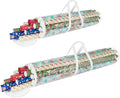 Elf Stor Gift Wrapping Paper Roll Storage Bags 31" and 40" long, Clear Totes with Handles, fits up to 25 pcs gift wrap paper roll in each bag