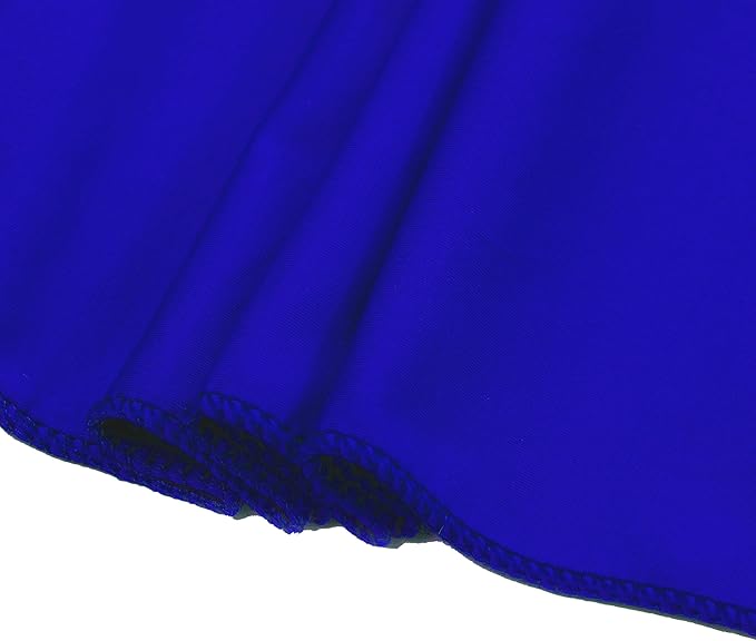 MDS Pack of 10 Spandex Chair Sashes Bows Elastic Stretch Dining Chair Bands Ties Without Slider Buckle Universal fits for Wedding Baby Shower Birthday Party Banquet Event Decoration - Royal Blue