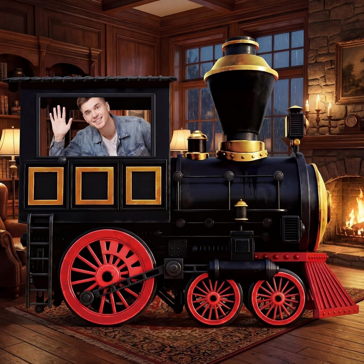 Capoda Life Size Cardboard Cutout Standee 43x59 in, Kt Foam Board Locomotive ...