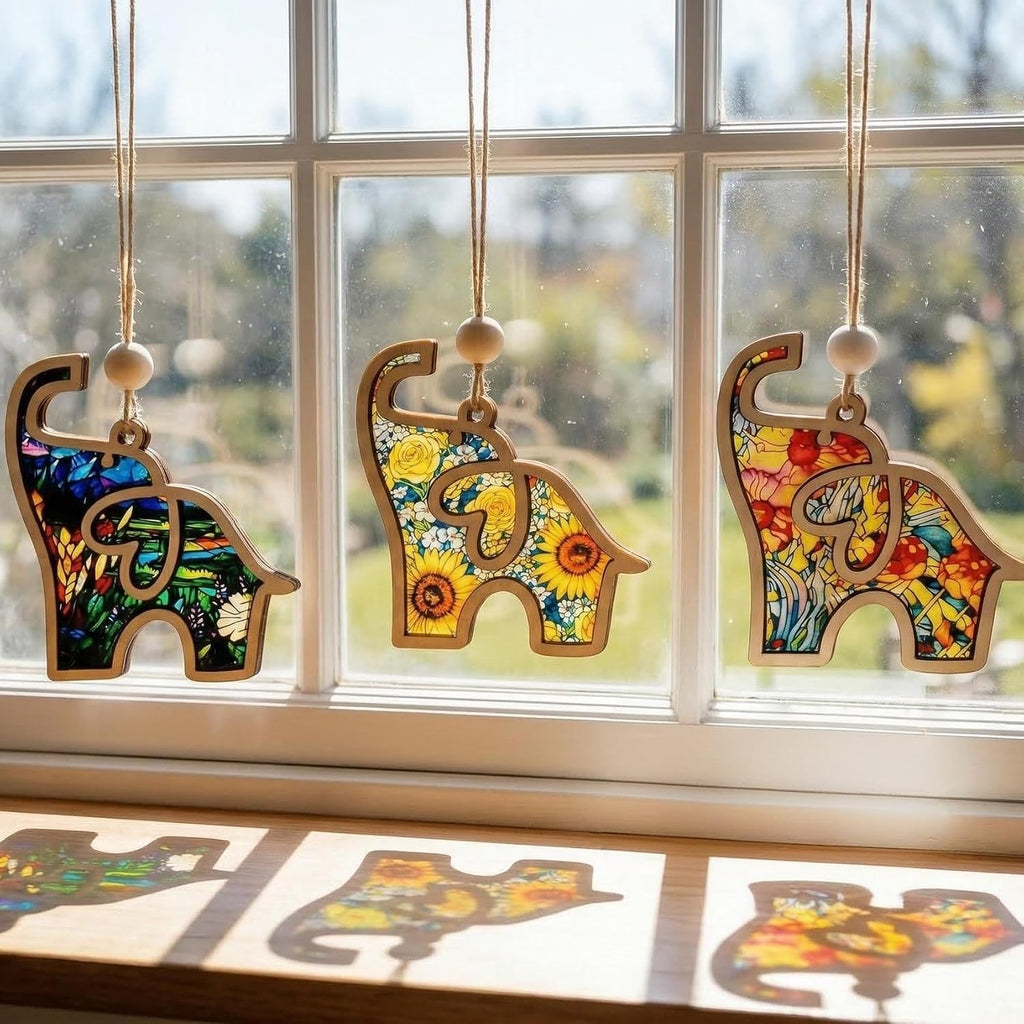 Best Friend, Friendship Elephant Ornament with Story Card, Suncatcher Window Decor - Birthday Gifts for Women, Bestie & Sister Gifts, Unique Galentines Holiday Friendship Decor