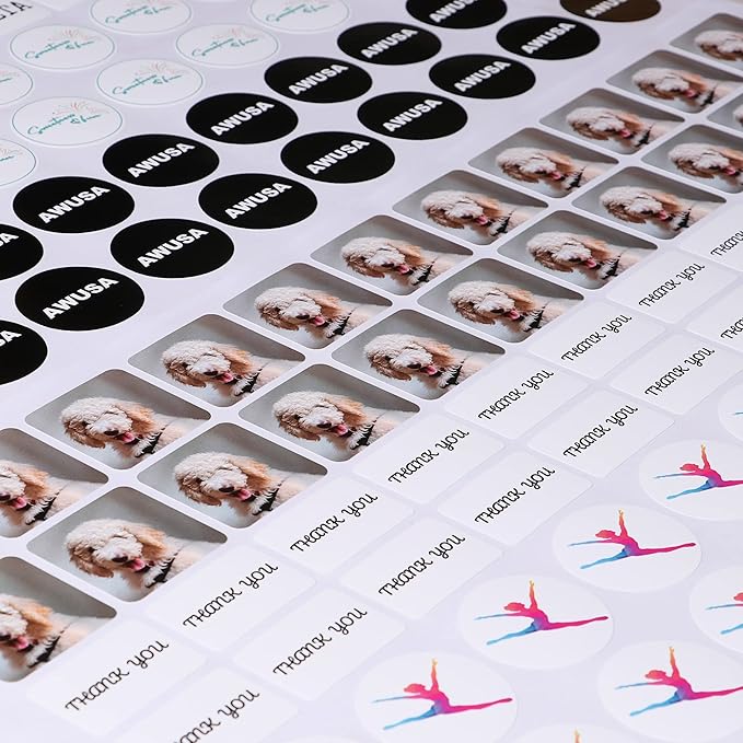 Custom Stickers Personalized Labels - Customized Stickers with Any Design Image Logo Text,Custom Stickers for Business Logo,Custom Thank You Label Stickers,100 Labels (Star,2"x2")