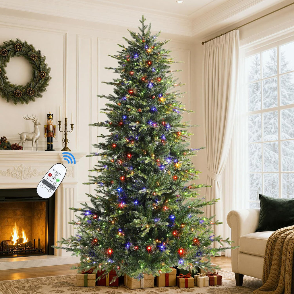 shareconn 7ft prelit artificial aspen christmas tree with, main product view