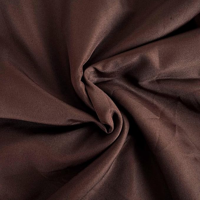 Efavormart Round Tablecloth, 108 Inch Stain & Wrinkle Resistant Washable Table Cloth, Decorative Polyester Fabric Table Cover for Banquet, Wedding, Dining- Chocolate