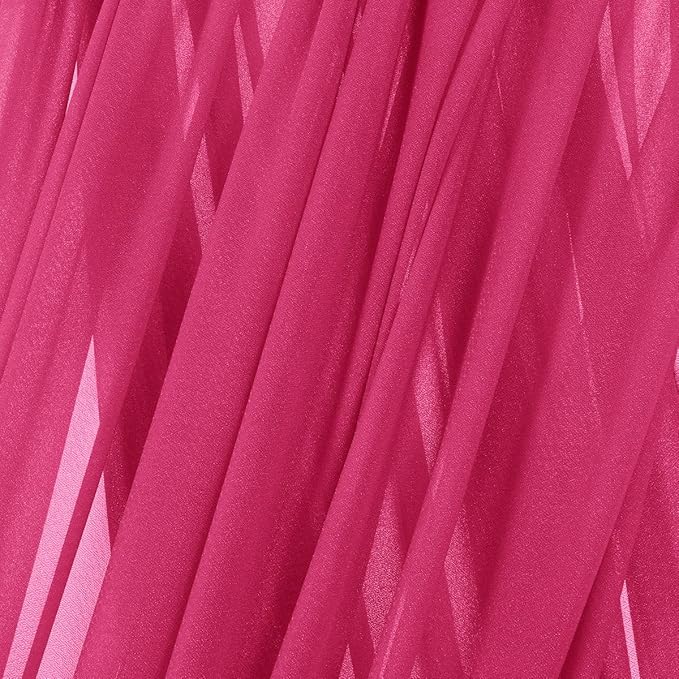 MLMC Hot Pink Wedding Arch Draping Fabric 2 Panels 29" x 20 FT Extra Long Gauze Drapes Sheer Backdrop Curtains 6.6 Yards Outdoor Drapery Panels for Wedding Ceremony Party Ceiling Decoration