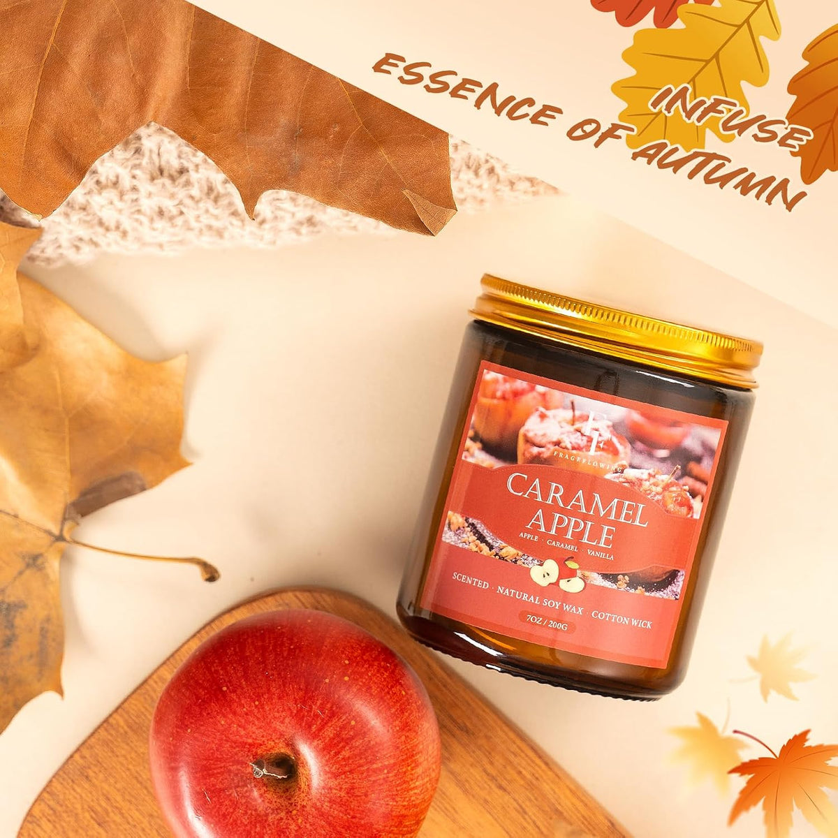 Fall Candles Set, 6 Pack Candles for Home Scented Natural Soy Wax, Autumn Gif...