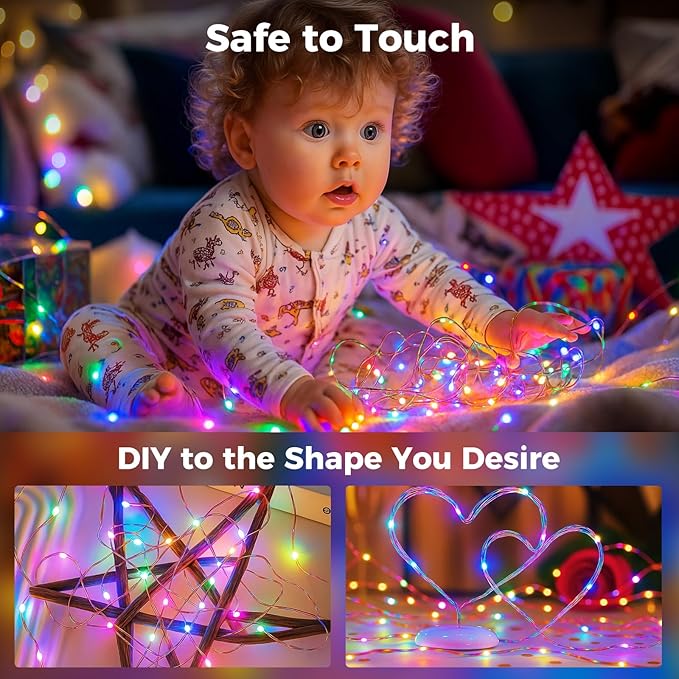 btfarm Fairy Lights Plug in with Remote, 66FT 200 LED Outdoor Twinkle Lights Waterproof with Timer, 8 Modes Indoor String Lights for Bedroom Patio Garden Wedding Christmas Decoration, Multicolor