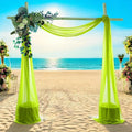 MDS Halloween Chiffon Draping Fabric - 1 Panel, 30" Wide x 75ft Long - Sheer Spooky Arbor & Canopy Drapery for Haunted House Backdrops, Party Ceilings, DIY Costumes & Themed Events - Parrot Green