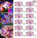 12 Pack Fairy Lights Battery Operated - 7ft 20 Led Twinkle Lights 3 Modes, Multi-Colored Bulk Mini String Lights Waterproof for Mason Jars Vases DIY Party Wedding Decoration Christmas