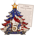 Christmas Ornaments - 250 Anniversary USA Merchandise - Christmas Ornament 2026 - United States 250th Anniversary Decor – America 250 Years Patriotic Home Decor