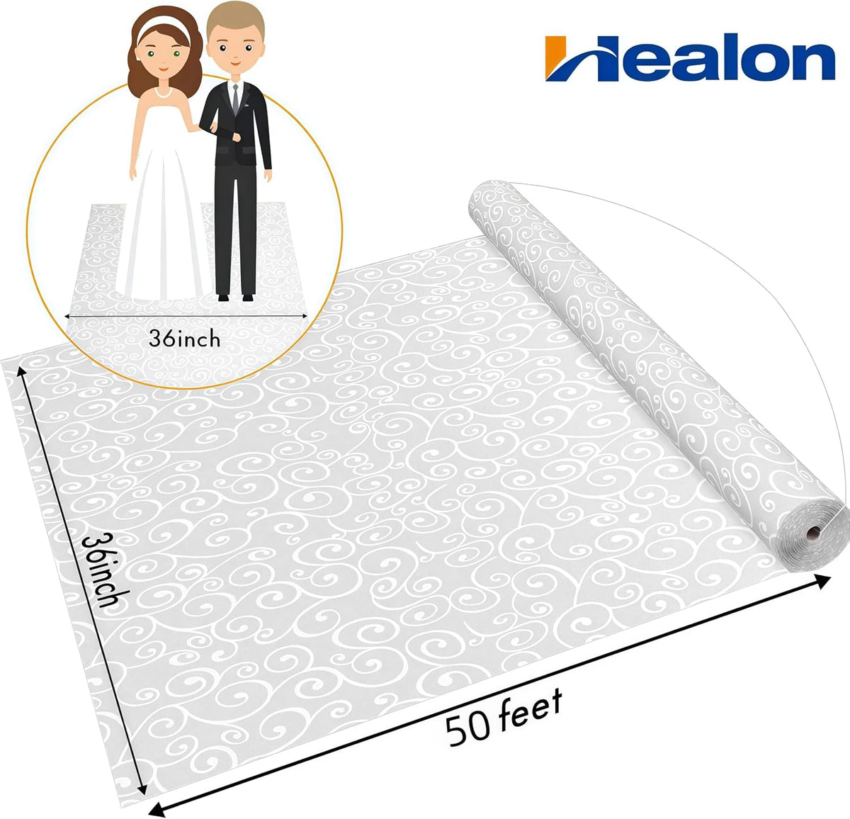 Thickened Aisle Runner for Wedding CeremonyFeet White Aisle Runner Walkway fo...