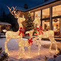 3-piece lighted christmas deer family - holilite 4.5ft, main product view