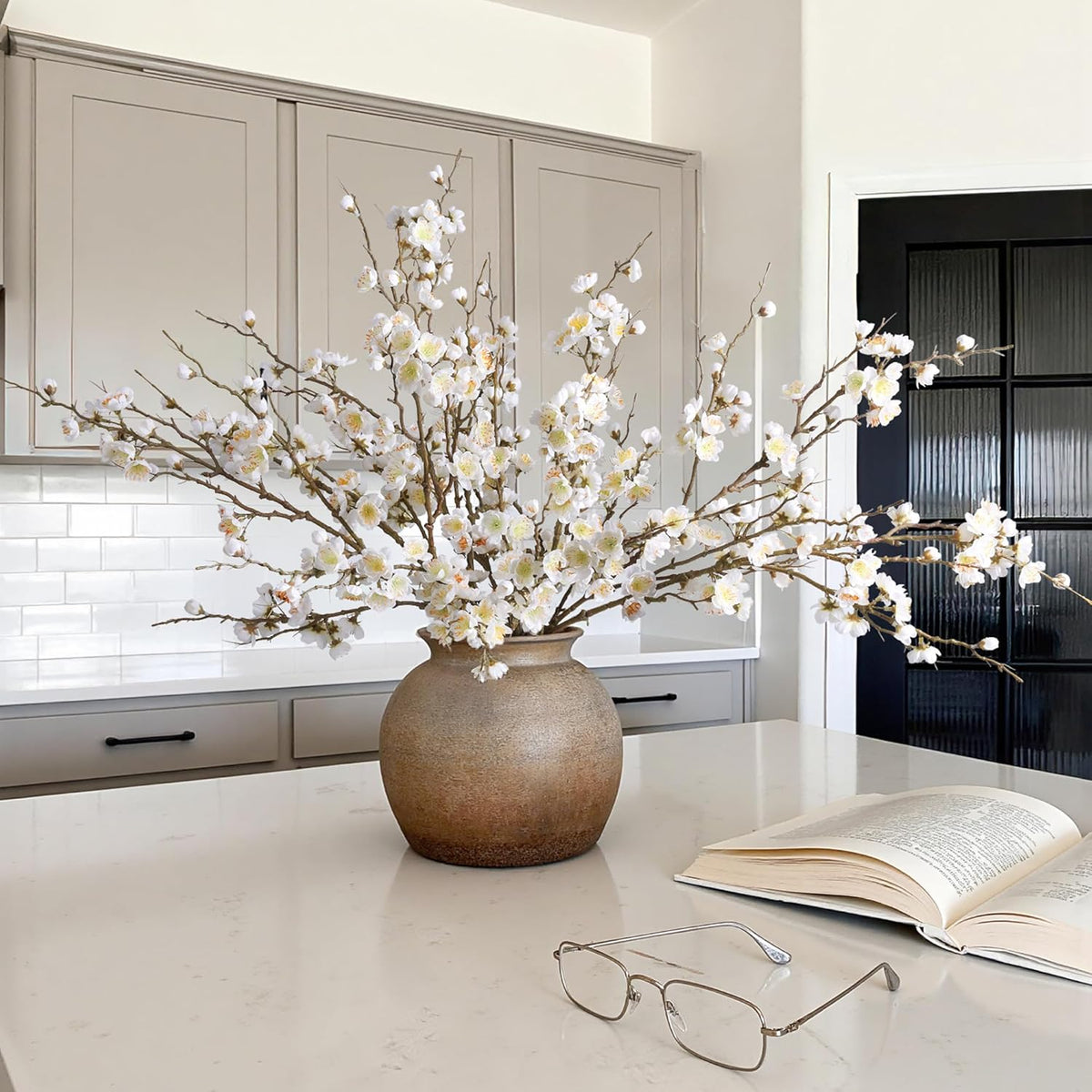 florisso 6 pcs artificial cherry blossom branches spring, package contents
