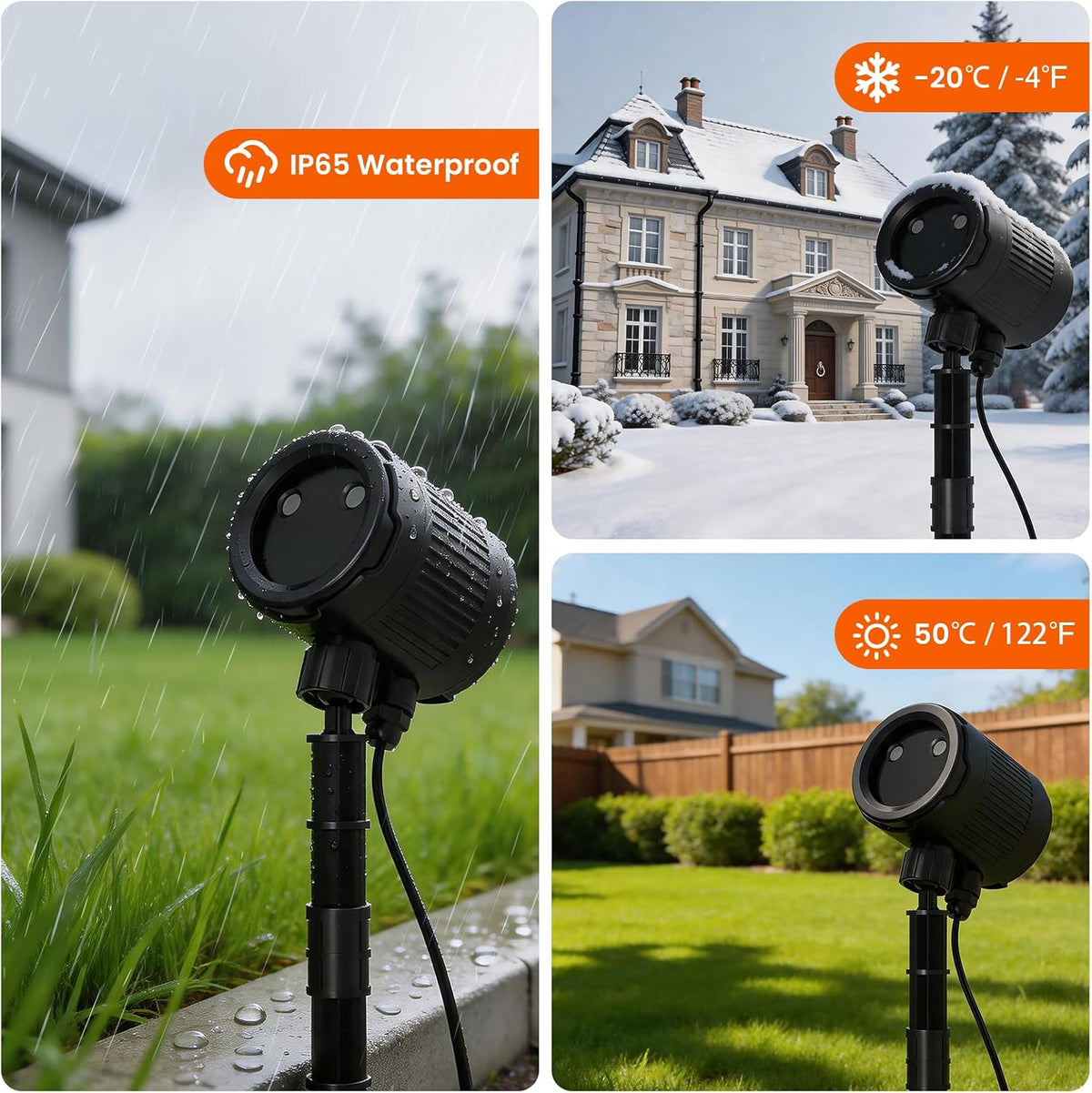 Christmas Projector Lights Outdoor, Moving Starry Sky Effects Light Show,RG