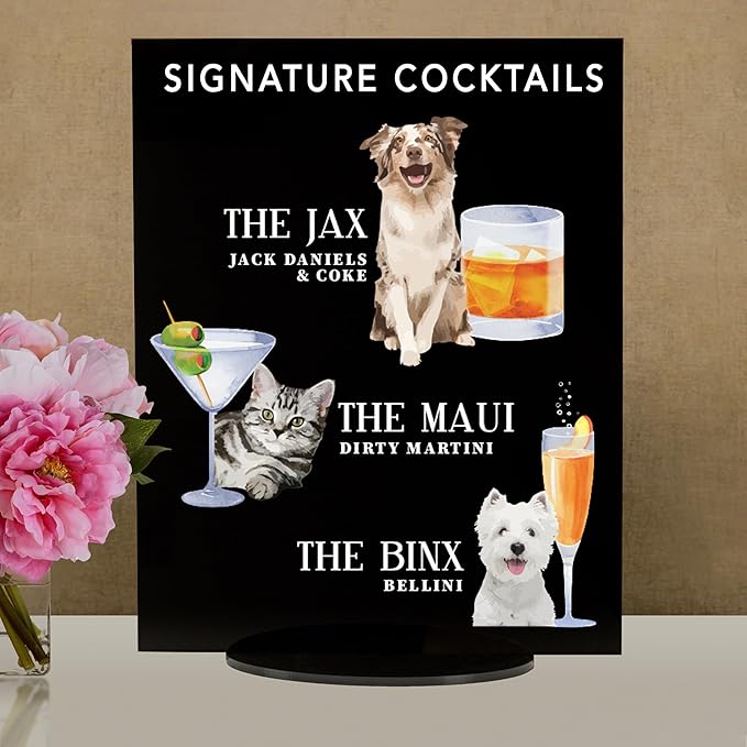 Pet Signature Drink Wedding Signs