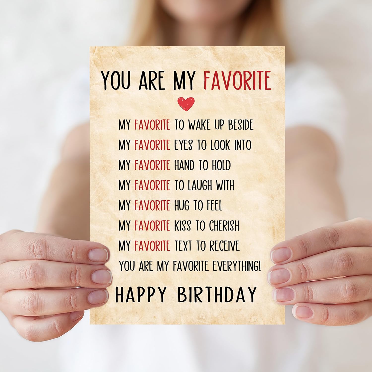 IDU Birthday Card for Husband Wife Boyfriend Girlfriend Couple Men Women,Romantic Happy Birthday Cards Gifts Decorations for Him Her
