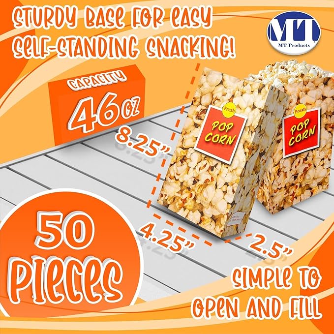 MT Products Small Popcorn Bags 1.5 oz. - Popcorn Holders for Party - Pack of 2000