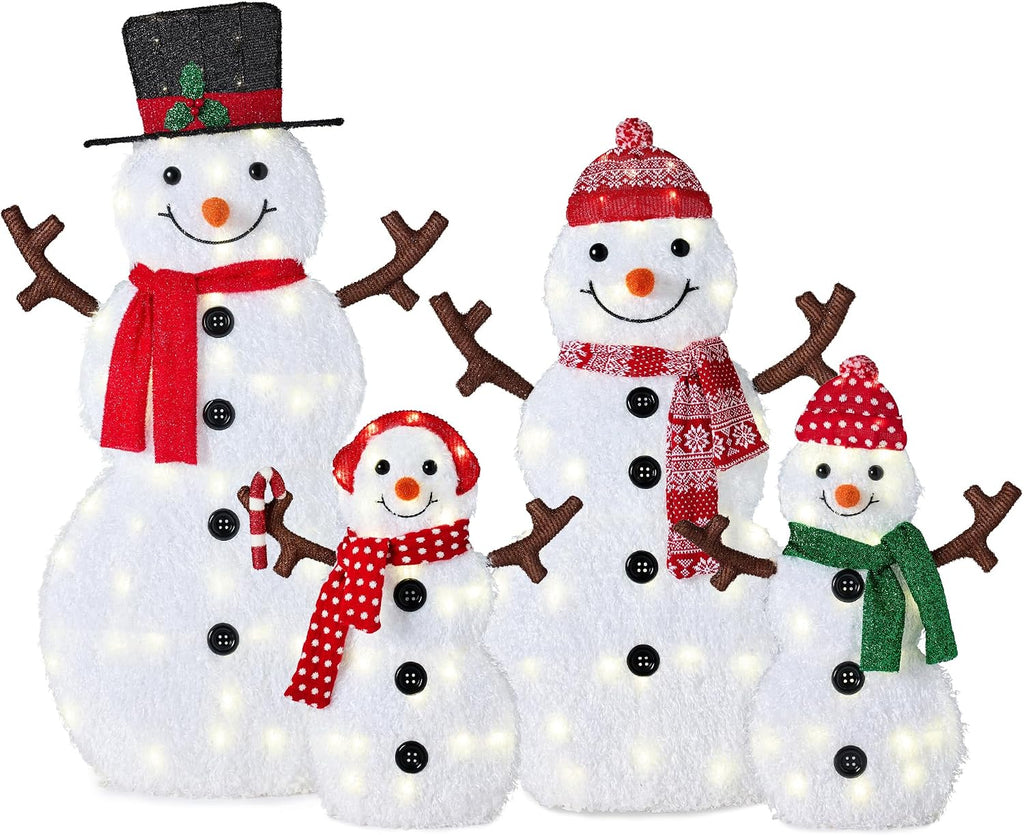 best choice products 4ft 4-piece 2d lighted christmas, main product view