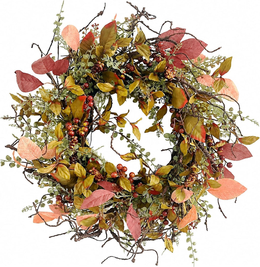 26 inch fall wreath for front door artificial, main product view