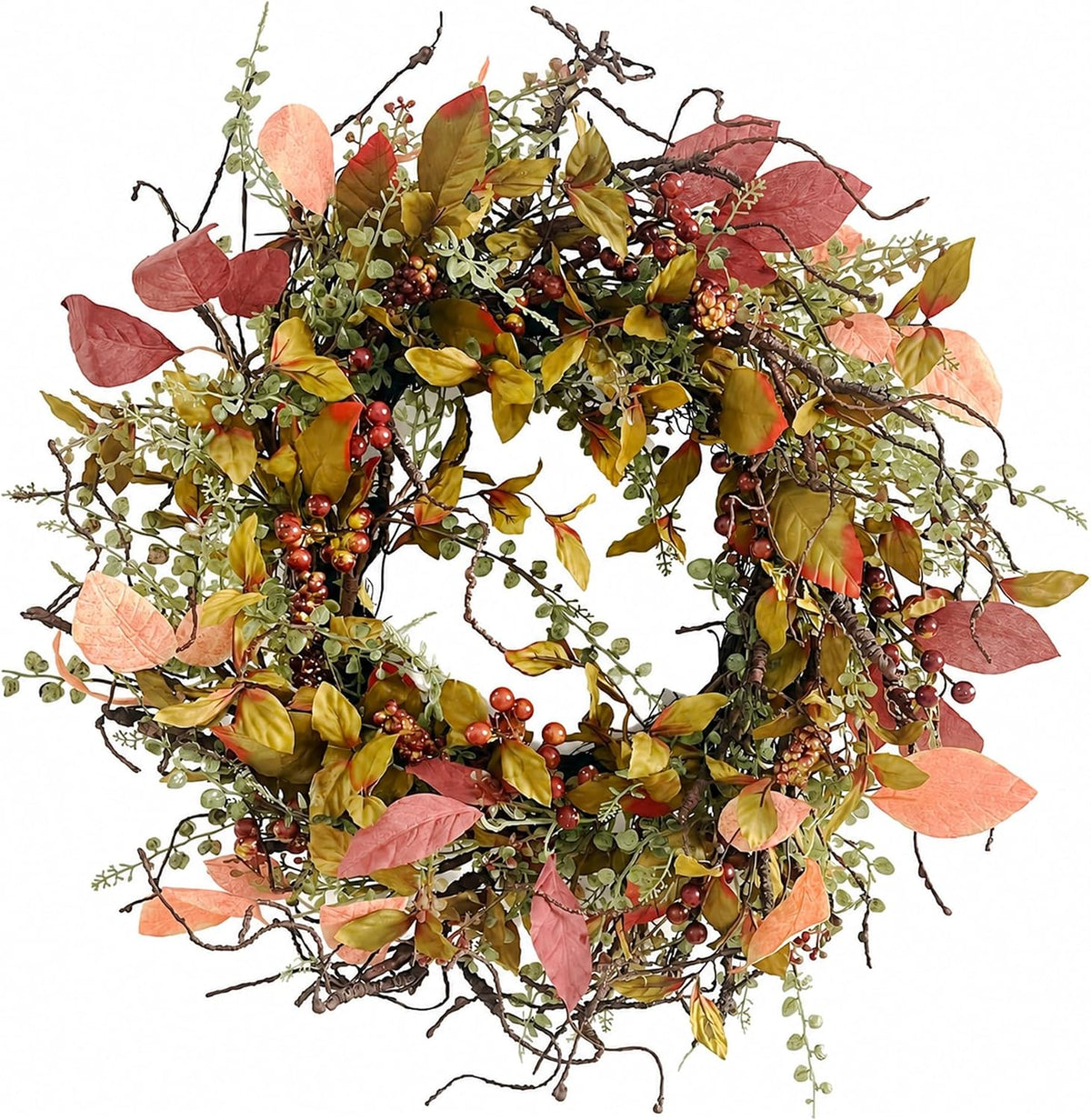 26 inch fall wreath for front door artificial, main product view