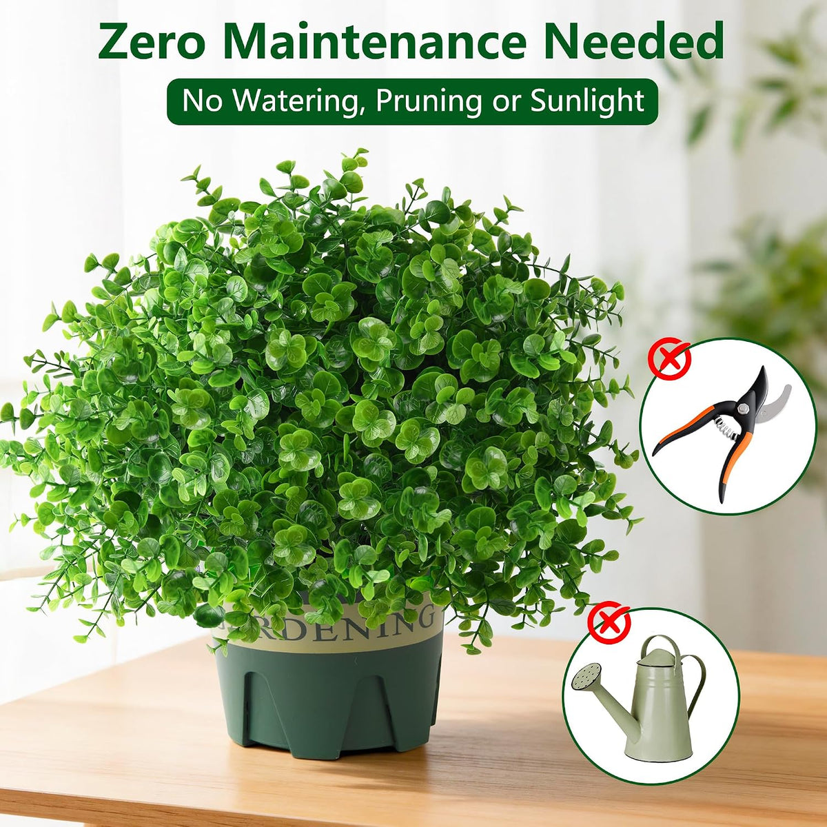 Fake Plants Artificial Boxwood Topiary, 2 Pack Artificial Plants Outdoor with...