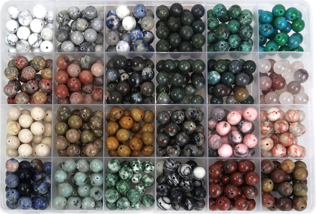 8mm natural gemstone beads,1mm hole adult jewelry making, main product view